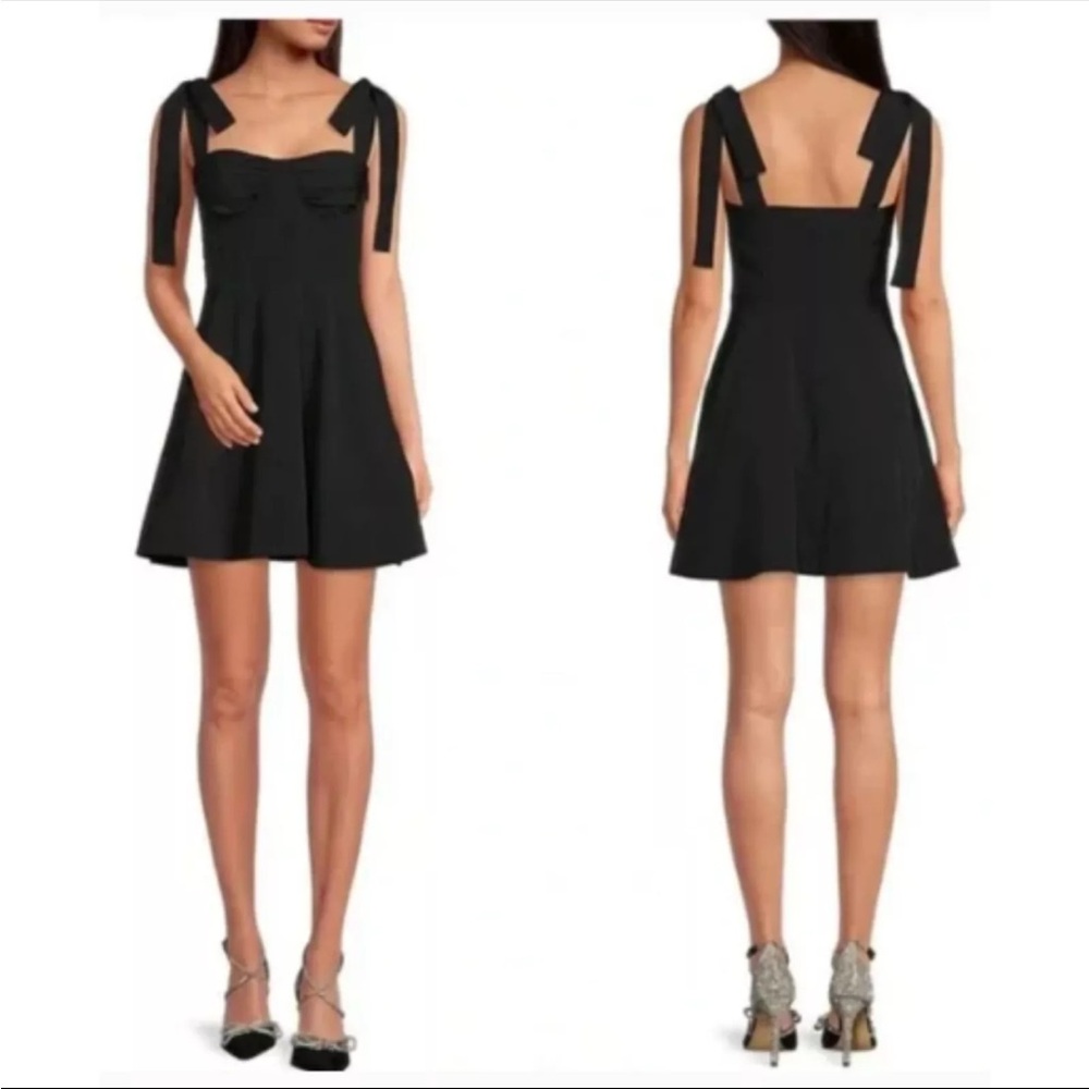 Gianni Bini Everly Bustier Sweetheart Neck Tie Shoulder Mini Dress